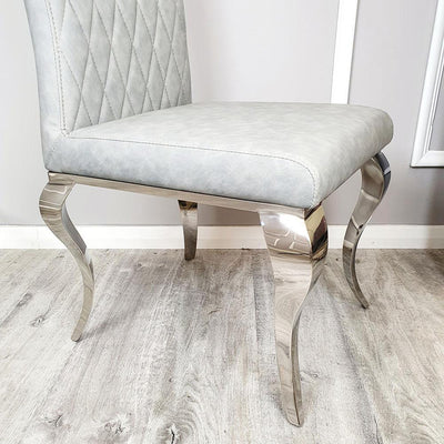 Zavio 180cm White Marble X Frame Dining Table + Nicole PU Leather Dining Chairs-Esme Furnishings