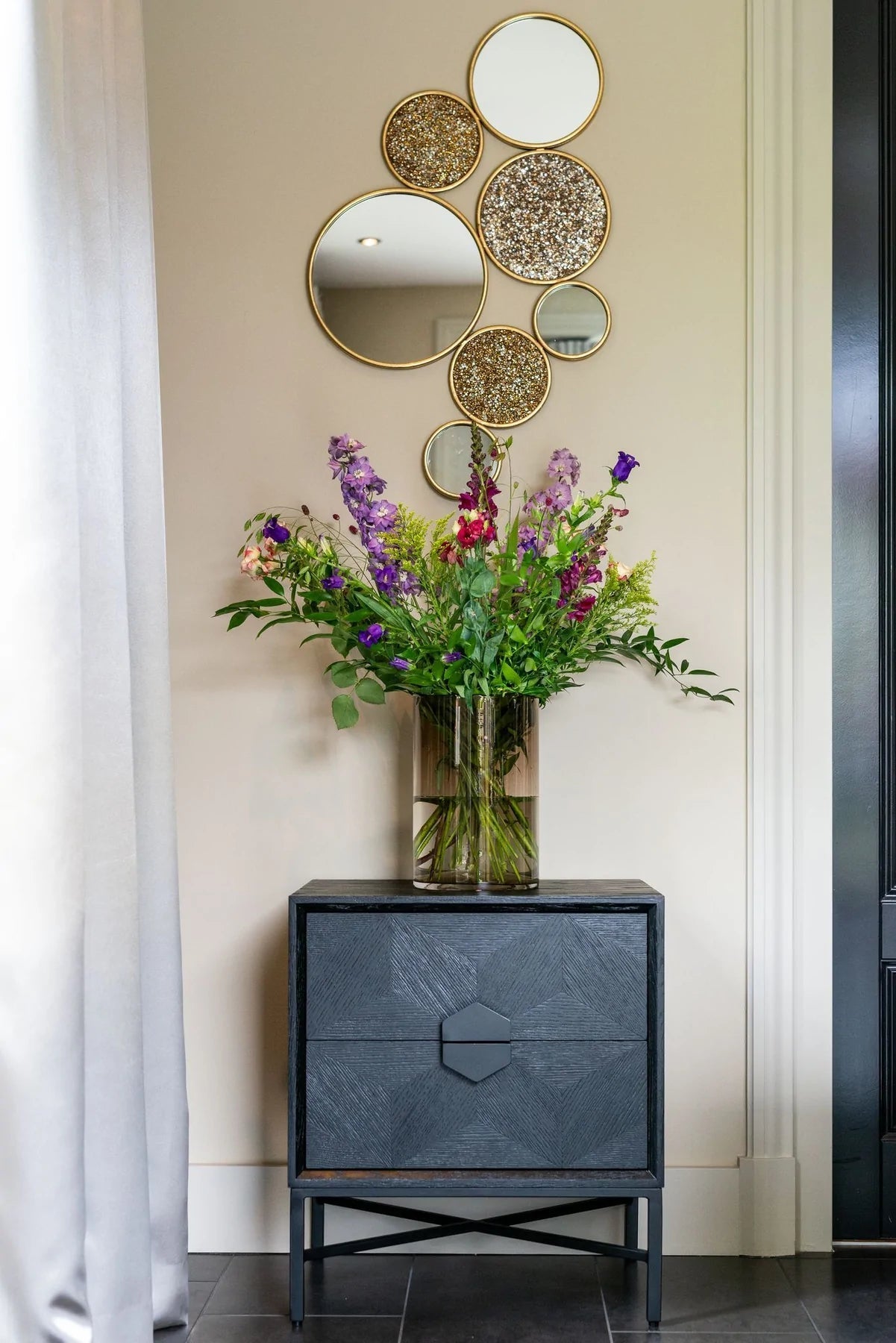 Richmond Blax 2 Drawers Black Chest Of Drawers-Belmont Interiors