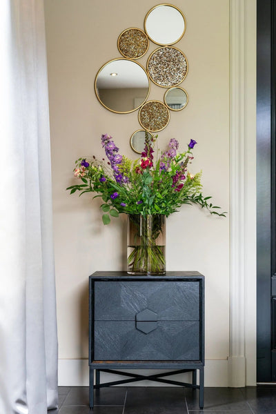 Richmond Blax 2 Drawers Black Chest Of Drawers-Belmont Interiors