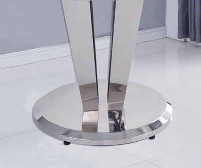 Riccardo Grey Marble 130CM Dining Table + Belgravia Button Back Dining Chairs-Esme Furnishings