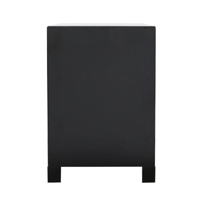 Omano Smoked Glass Mirrored 2 Drawer Bedside Cabinet Side Table-Esme Furnishings