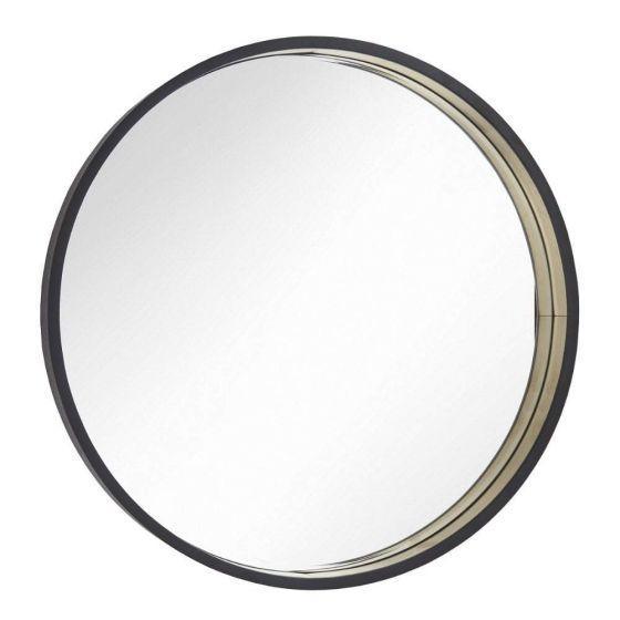 RV Astley Alyn Chocolate 100cm Round Wall Mirror-Esme Furnishings