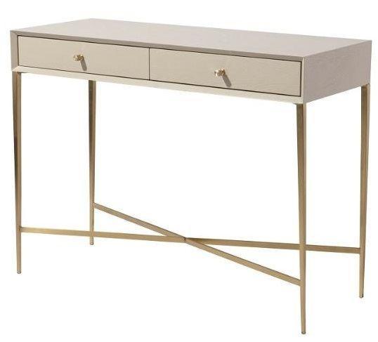 RV Astley Finley Ceremic Grey Wooden Console Table-Esme Furnishings