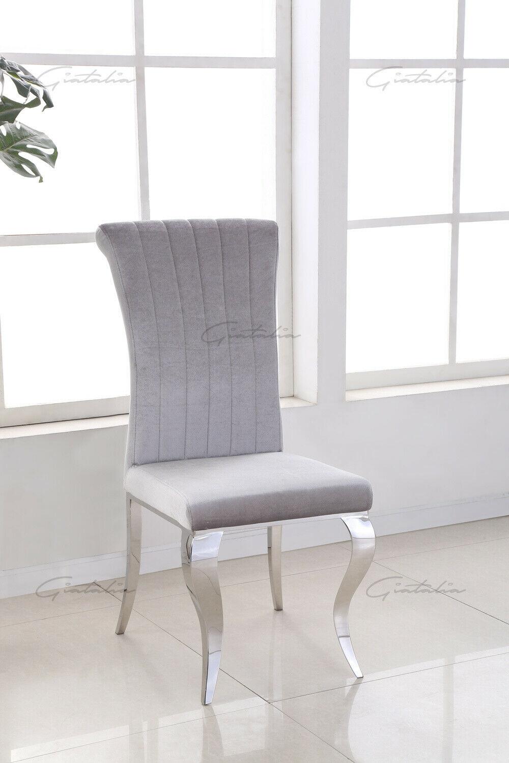 Louis 180cm White Marble Dining Table + Louis Plush Velvet Dining Chairs-Esme Furnishings