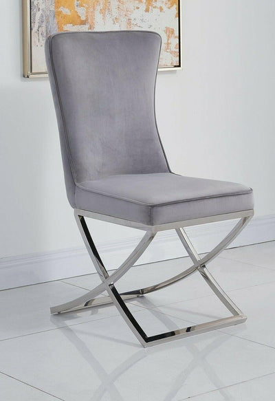 Riccardo Grey Marble 130CM Dining Table + Belgravia Button Back Dining Chairs-Esme Furnishings