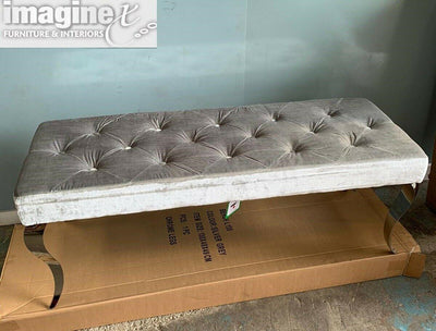 Louis Grey Marble 180CM Dining Table + Belle Silver Grey Chairs, Bench Option-Esme Furnishings