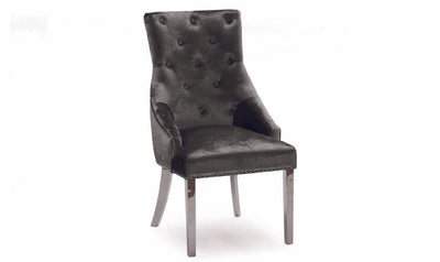 Louis 200cm Grey Marble Dining Table + Belle Plush Velvet Chairs-Esme Furnishings