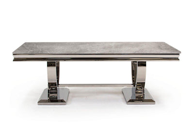 Arianna Grey Marble Coffee Table-Esme Furnishings