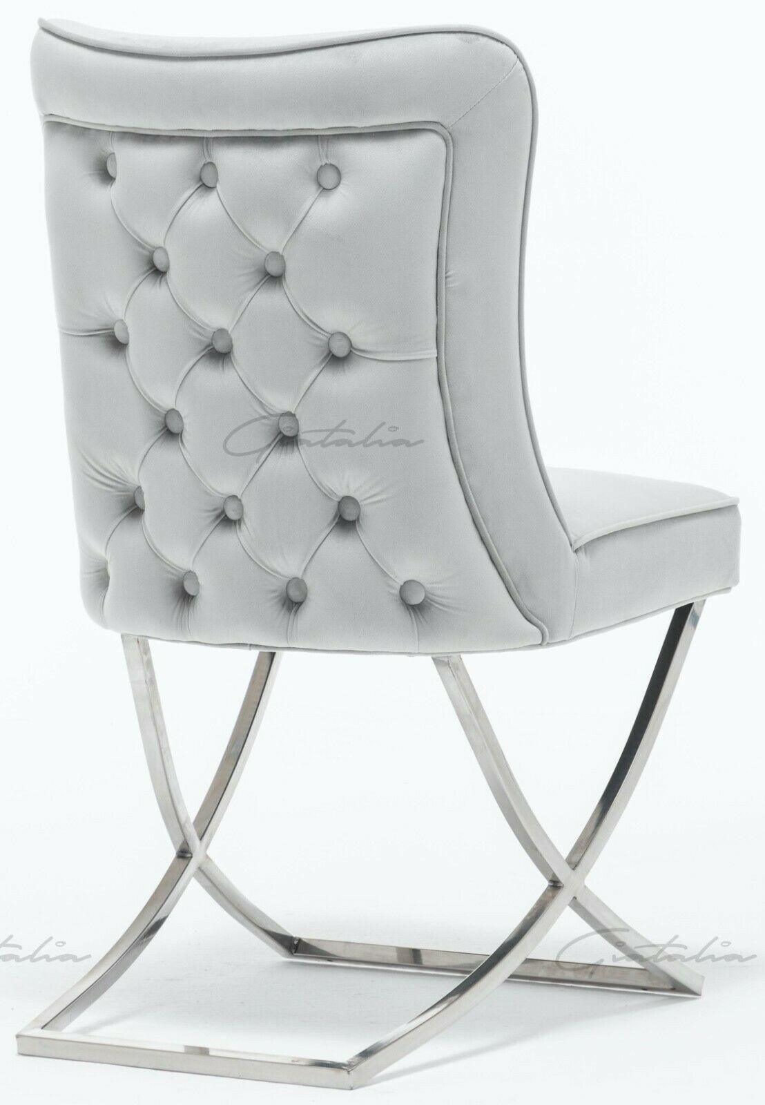 Riccardo Grey Marble 130CM Dining Table + Belgravia Button Back Dining Chairs-Esme Furnishings