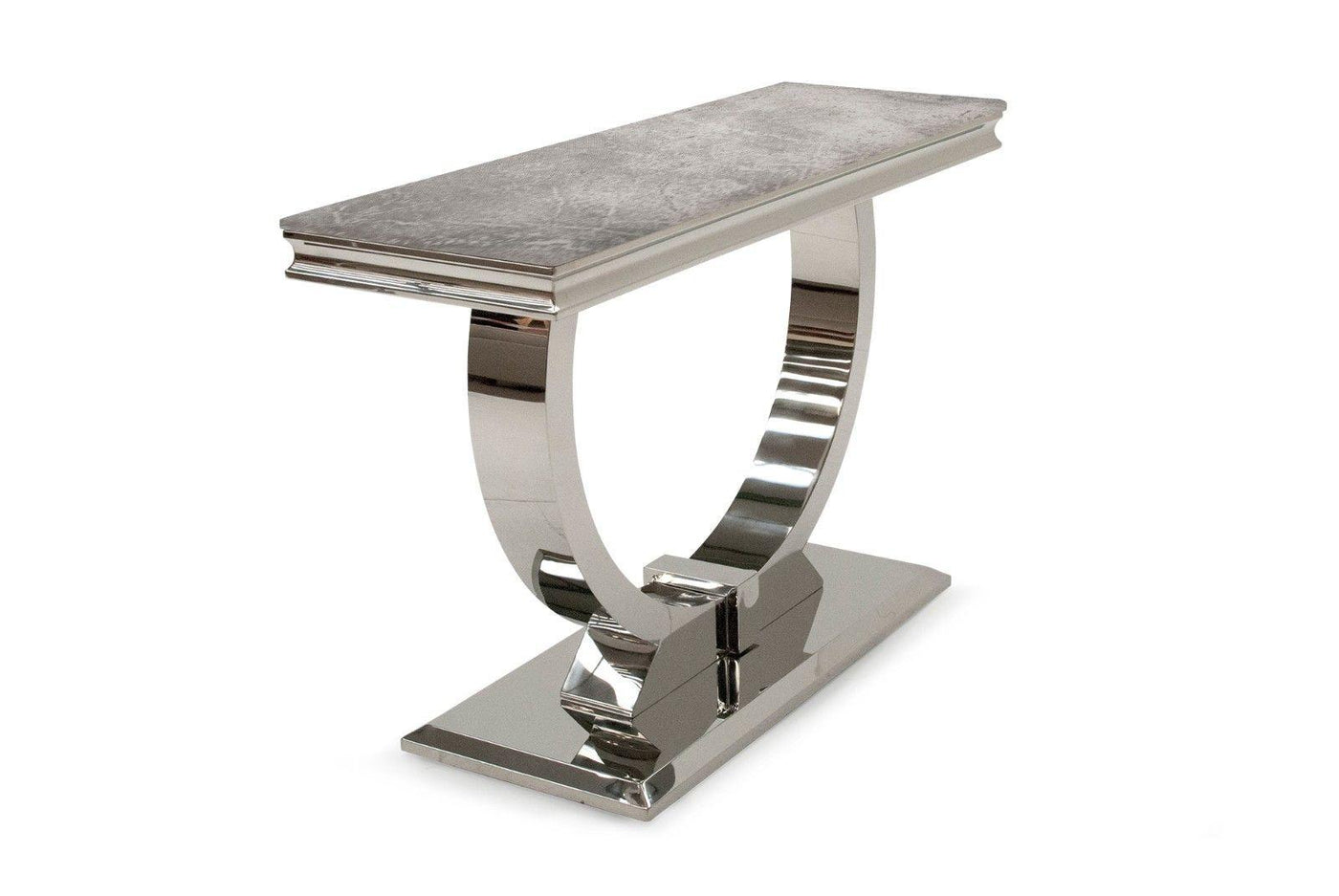 Arianna 120cm Grey Marble Console Table-Esme Furnishings