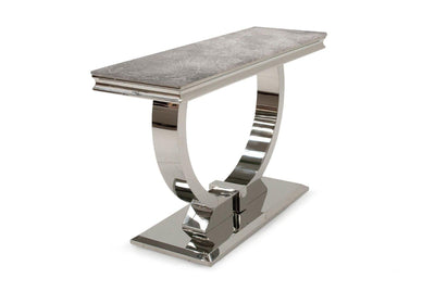 Arianna 120cm Grey Marble Console Table-Esme Furnishings
