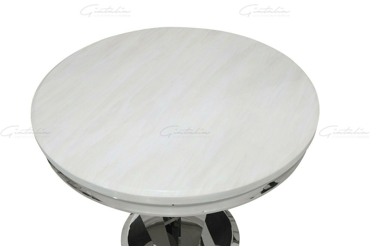 Riccardo 130cm Marble Round Dining Table - 3 Colours Black/Grey/Cream-Esme Furnishings