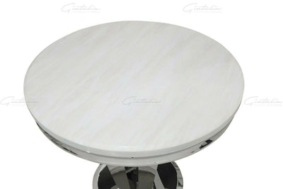 Riccardo 130cm Marble Round Dining Table - 3 Colours Black/Grey/Cream-Esme Furnishings