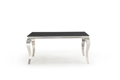 Louis Black Glass 200cm Dining Table Only-Esme Furnishings